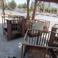 قفس فلزی وچوبی|لوازم جانبی حیوانات|صحنه, |دیوار