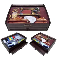 جعبه نخ سوزن کشو دار