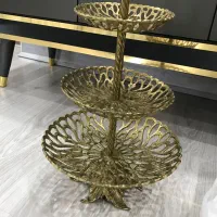 میوه خوری سه طبقه برنجی
