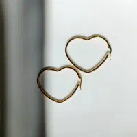 گوشواره قلبی بزرگ استیل