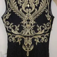 لباس مجلسی کارشده سنگدوزی سایز ۳۸ درحد