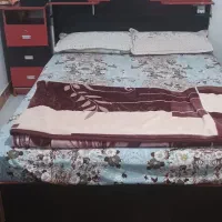 تخت خواب دو نفره همراه با تشک|تخت و سرویس خواب|محمدیه-قزوین, |دیوار