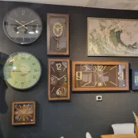 ساعت دیواری مدرن چوبی و فلزی همدان