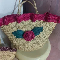 دوعدد سبد حصیری