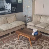 مبل 7نفره راحتی ال L چوب گردو