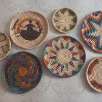 دیوارکوب حصیری رنگی|تابلو، نقاشی، عکس|تهران, سازمان برنامه جنوبی|دیوار