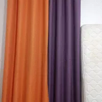 دوعددپرده همراه چوب پرده در حد نو|پرده، رانر، رومیزی|امیدیه, |دیوار