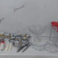 ظروف پارچ پاشاباغچه قهوه خوری قهوه ساز قاشق چنگال