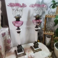 یک جفت لاله فیتیلیه ای قدیمی ( انتیک)|کلکسیون اشیاء عتیقه|تهران, امیریه|دیوار