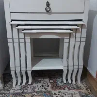 میز جلو مبلی و میز عسلی + گلدان دکوری