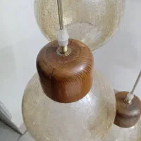 لوستر سه شاخه چوبی