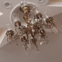 لوستر برنز ۸شاخه|لوستر و چراغ آویز|تویسرکان, |دیوار