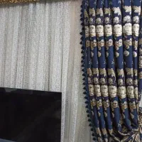 پرده و تور ترک همراه با کتیبه|پرده، رانر، رومیزی|شاهین‌شهر, خانه کارگر|دیوار