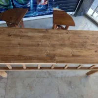 سلام،میز با چوب راش بدون صندلی