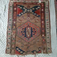 فرش کهنه قدیمی رنگ طبیعی|کلکسیون اشیاء عتیقه|میانه, |دیوار