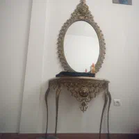 آینه شمعدان برنج گرم بالا
