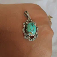 گردنی نقره سنگ فیروزه