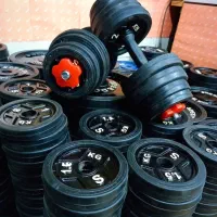 دمبل متغیر فلزی دورلاستیک واقعی در پک ۲۰ کیلویی