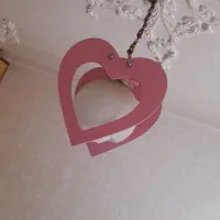 لوستر اتاق خواب طرح قلب صورتی