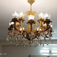 لوستر بزرگ برنزی