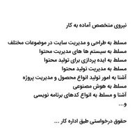 نیروی آماده به کار هستم - طراح وبسایت