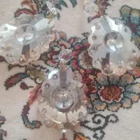 تعدادی کریستال لوستر برنزی رنگ دودی