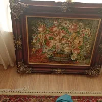 تابلوفرش دستبافت سبدگل|تابلو فرش|تهران, شکوفه|دیوار