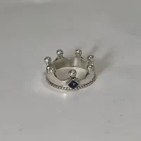 حلقه فوق کلکسیونی تک دستساز طرح تاج و دستبند نقره|جواهرات|ایلام, |دیوار