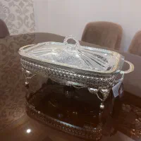 سوفله خوری پیرکس و نقره وارمر دار اصل انگلیسی