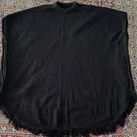 شنل مشکی بافت مناسب فصل پاییز و زمستان