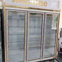 تولیدی یخچال ویترینی سه درب فروشگاه سوپرمارکت
