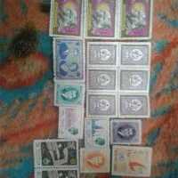 تعدادی تمبر جمهوری اسلامی و شاهنشاهی
