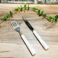 چاقو کارد و چنگال سرامیکی پذیرایی یونیک خط طلا|ظروف سرو و پذیرایی|کرمانشاه, |دیوار