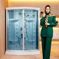 کابین سونا بخار 2 نفره عُشاق با دوش جکوزی سونا خشک