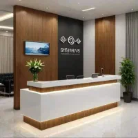 میز پیشخوان کانتر نور دار طرح سنگ Bh6609|دفتر کار|تهران, جنتآباد شمالی|دیوار