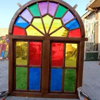 پنجره گره چینی سنتی چوبی