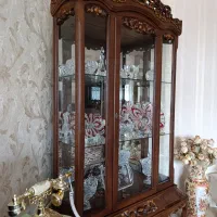 بوفه چوبی کنده کاری شده|بوفه، ویترین، کنسول|تبریز, |دیوار