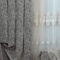 پنل های پرده نو طرح سنگی با سایه گیپور|پرده، رانر، رومیزی|تهران, دولاب|دیوار