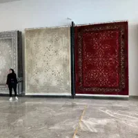 فرش بی همتا ۱۲۰۰ ساده ولاکی کرم ۳۶۰۰تراکم