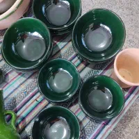 کاسه سفالی لعابی