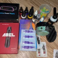 دستگاه تتو اصل نو به همراه تمام وسایل
