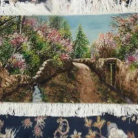 تابلو فرش دست بافت کوچه باغ بهار