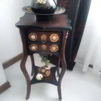 میز تلفن چوبی