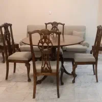 مبلمان ۵ نفره  و ناهار خوری ۴ نفره چپندر  چوب گردو