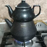 کتری و قوری دسته طلایی تمام گرانیت ریور|قوری، کتری، قهوهساز دستی|اصفهان, ابر|دیوار