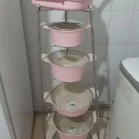 پایه قابلمه ورق بزنین|آب‌چکان و نظم‌دهنده ظروف|مشهد, شهید بهشتی|دیوار