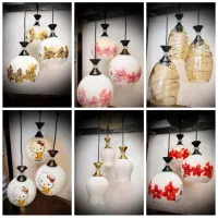 آکبند لوستر تک شعله کریستالی بافت طلایی|لوستر و چراغ آویز|تهران, فردوسی|دیوار