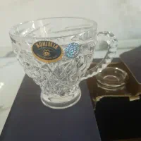 فنجان کریستال دو دست نو با هم