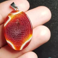 گردنبند عقیق سلیمانی اصل حکاکی شده|جواهرات|تبریز, |دیوار
