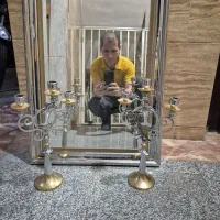 فروش آیینه و شمعدان برنج|آینه|ری, دیلمان|دیوار